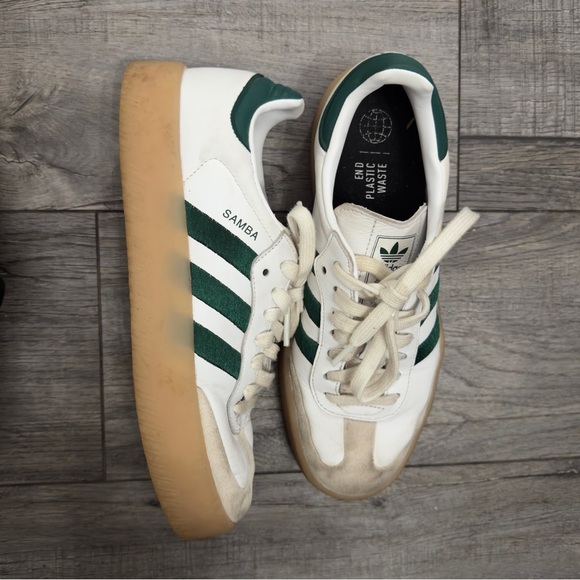 adidas Shoes - Adidas Samba OG white and emerald green